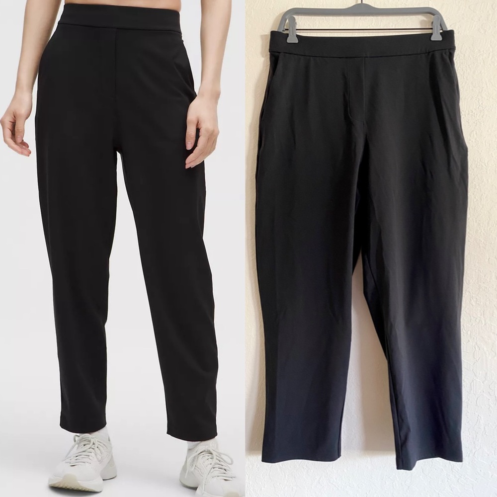 Lululemon black pull on tapered trouser XL Asia Fit (short) SIMILAR to Day Drift